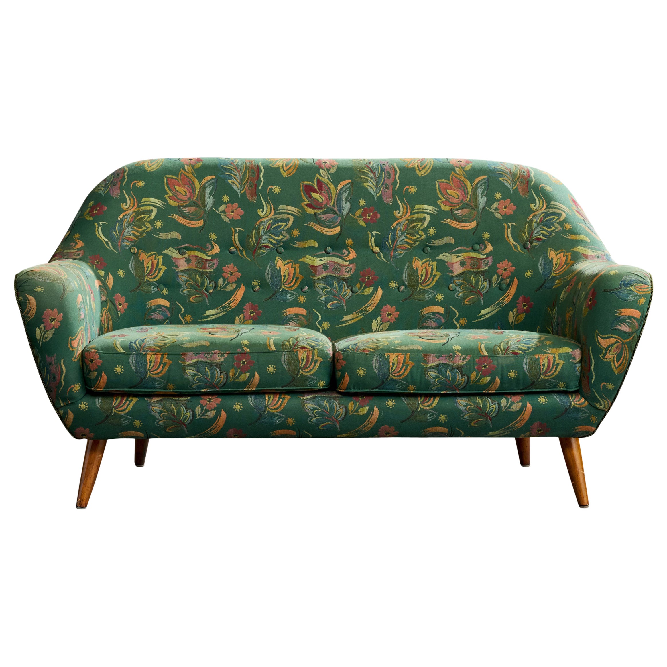 Svante Skogh, Sofa, Holz, Stoff, Schweden, 1950er Jahre