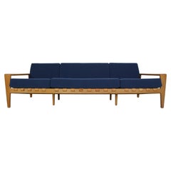 Schwedisches Svante Skogh-Modell  "Bodö" Eiche 3, 5 Sitzer Sofa für Säffle Möbler, 1950