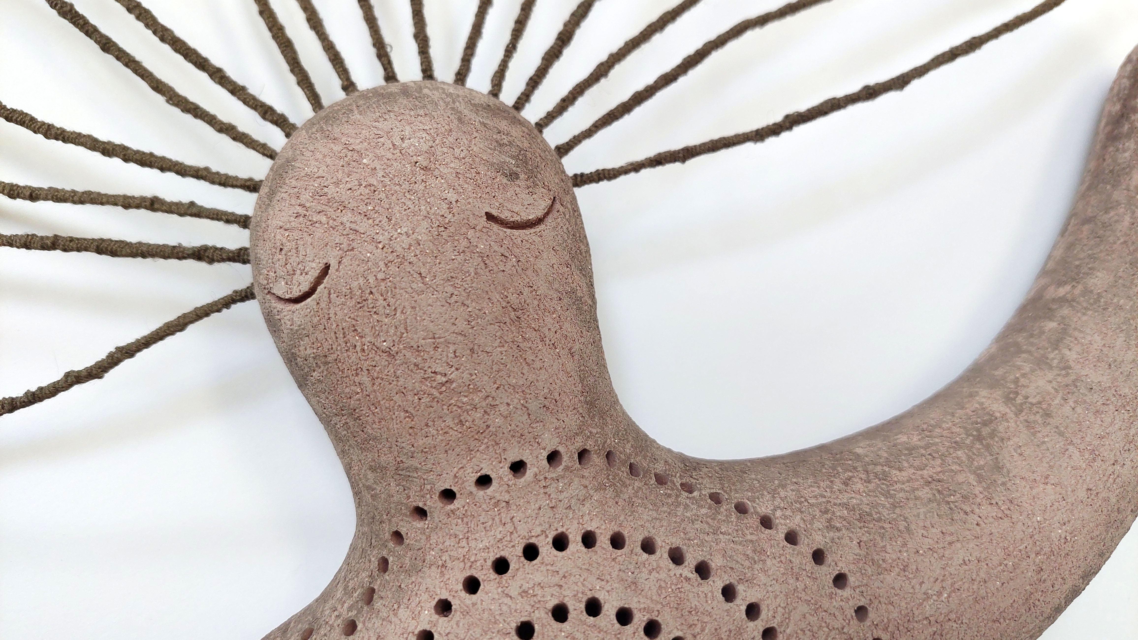 Invisible Patterns. Spiral. Ceramic Sculpture, Woman by Sve Gri For Sale 3