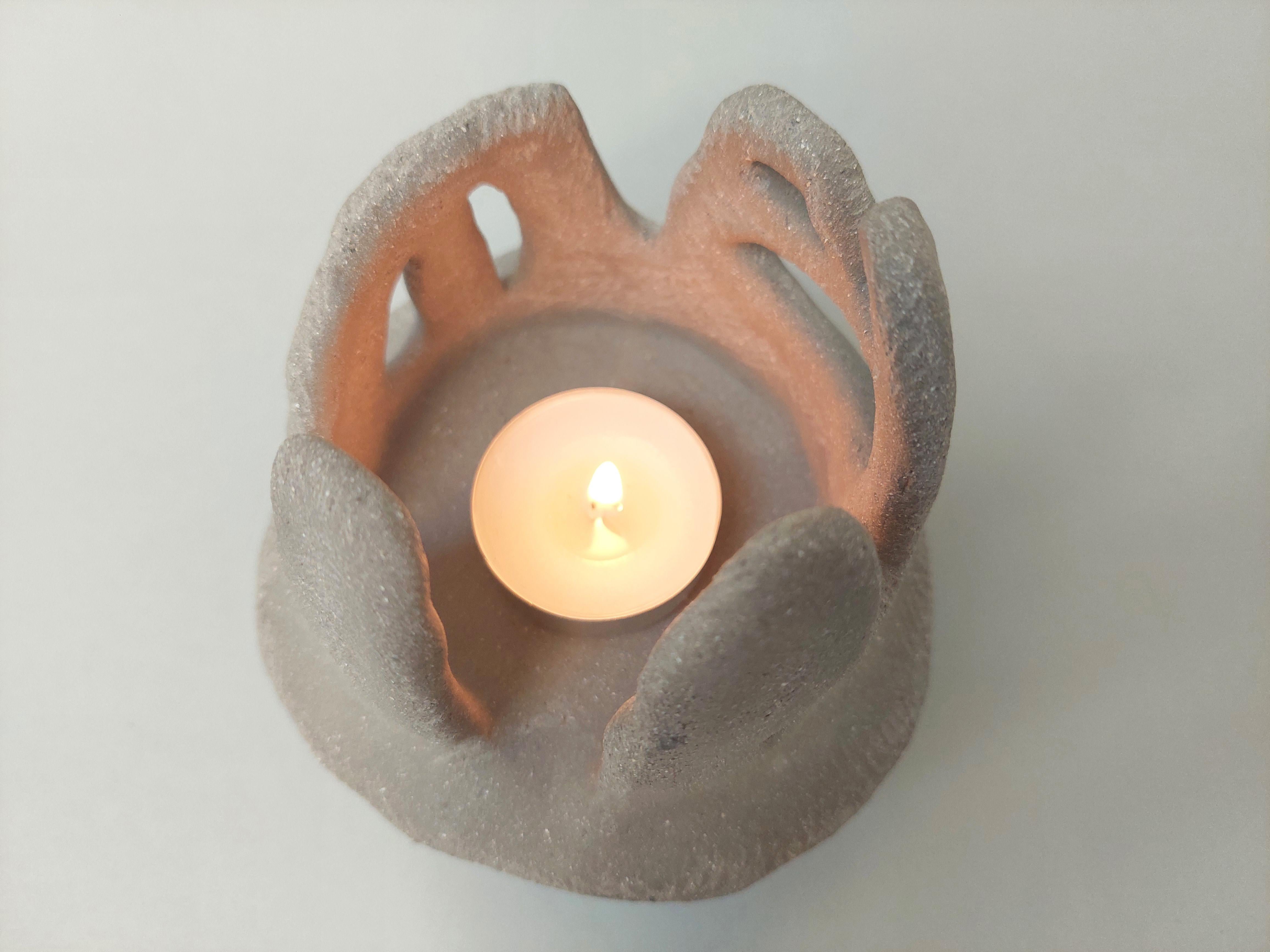 Small abstract sculpture. Ancient candle holder. For Sale 1