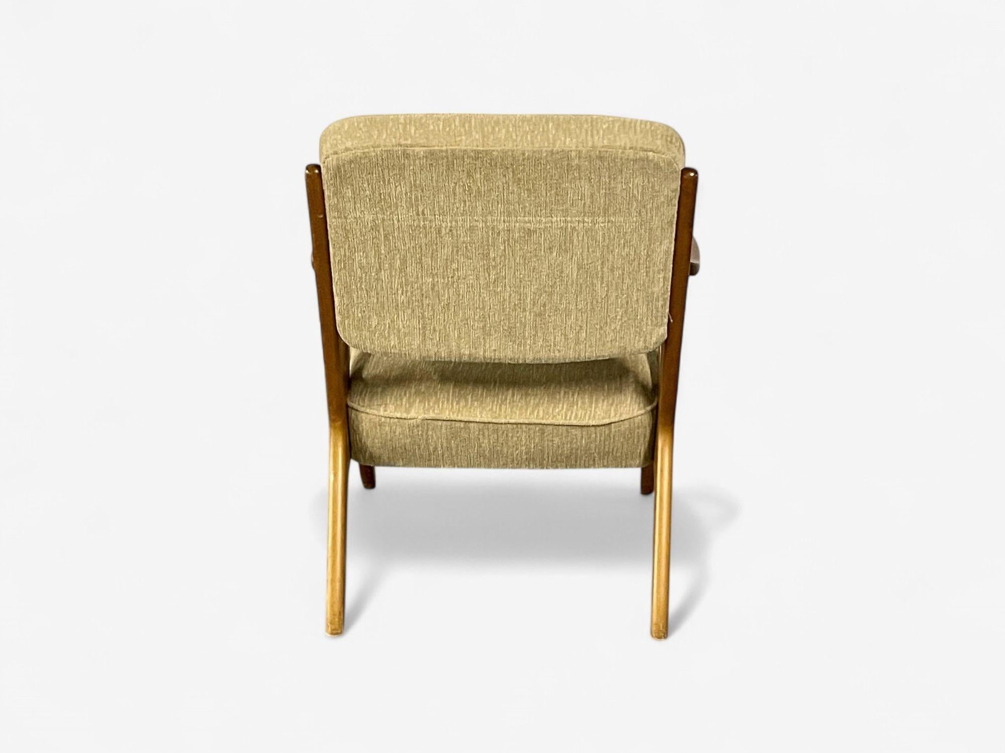 Svegards Makaryd, Swedish Modern, Wood, Fabric, Lounge Chairs, Sweden, 1960s in vendita 1