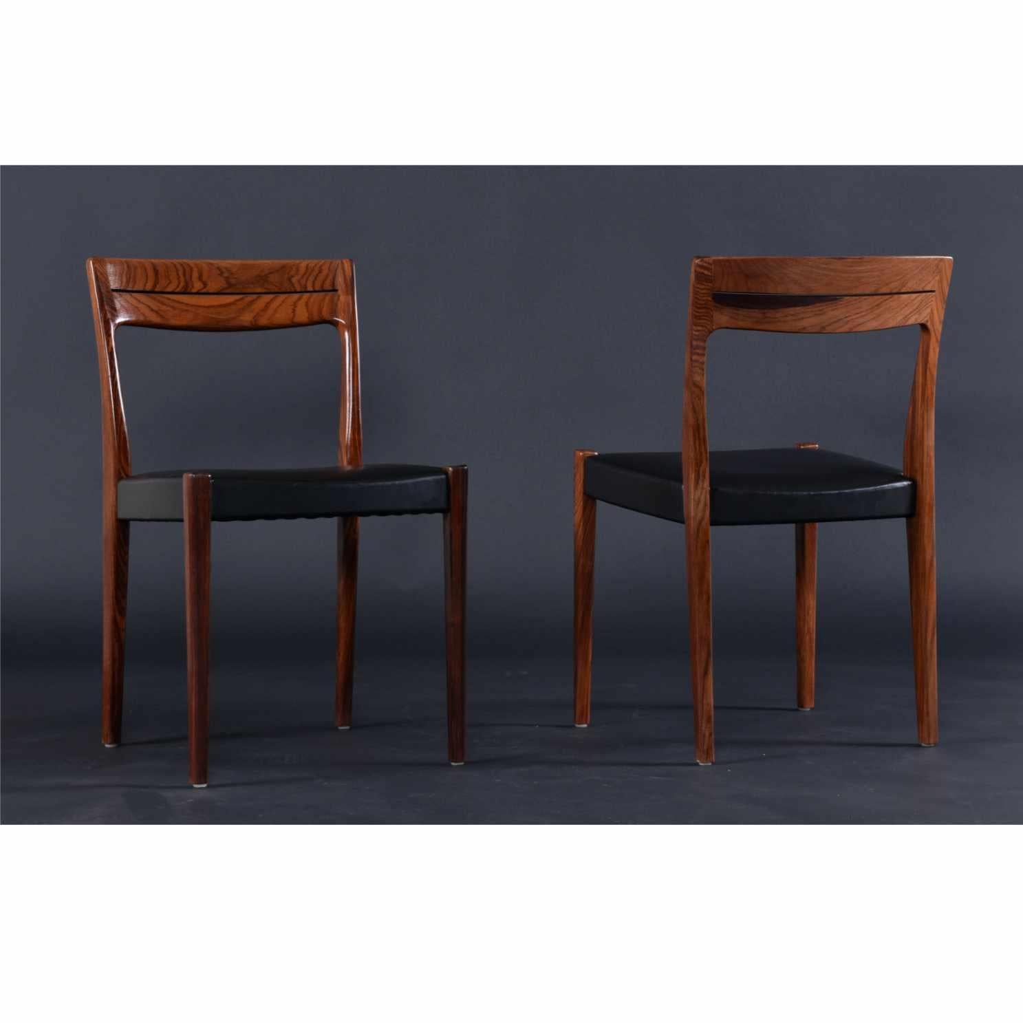 Swedish Svegards Markaryd Rosewood Dining Chairs Made in Sweden Set of 8
