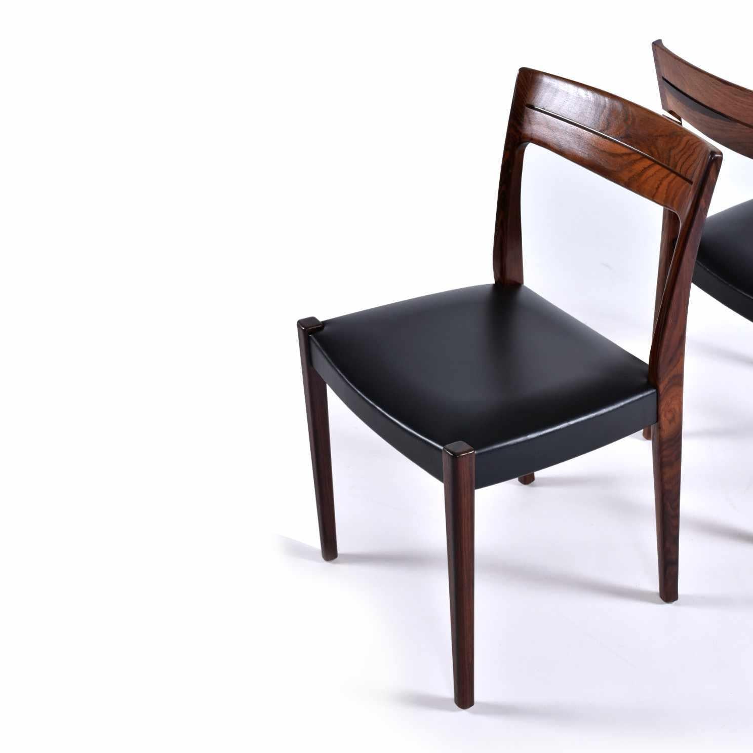 Svegards Markaryd Rosewood Dining Chairs Made in Sweden Set of 8 2