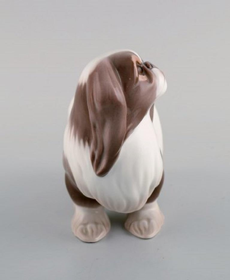Danish Sveistrup Madsen for Bing & Grøndahl, Porcelain Figure, Standing Pekingese For Sale
