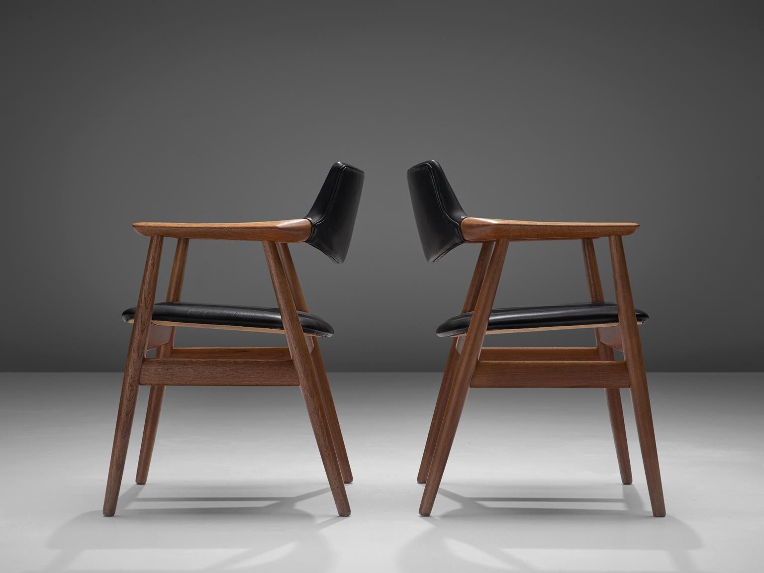 Mid-20th Century Sven Aage Eriksen Set of Ten Reupholstered Dining Chairs, Denmark, 1960s