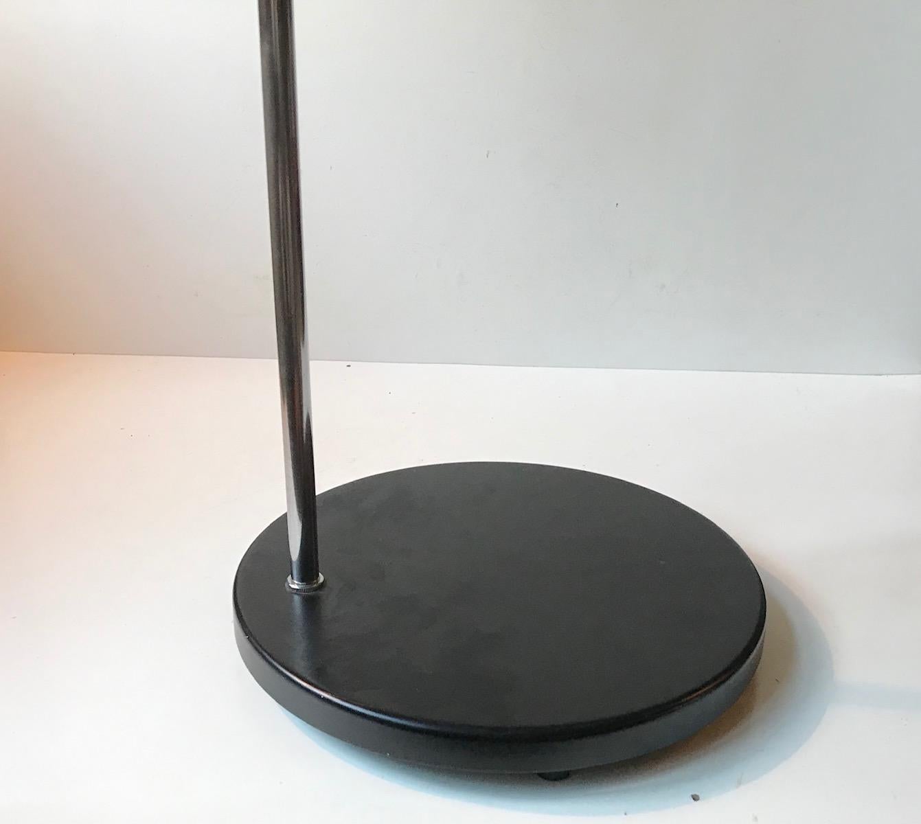 Mid-20th Century Sven Aage Holm-Sorensen, Black Fully Adjustable Floor Lamp, 1960s