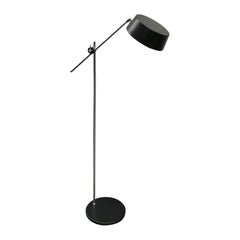 Vintage Sven Aage Holm-Sorensen, Black Fully Adjustable Floor Lamp, 1960s
