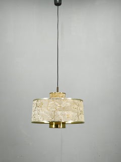 Sven Aage Holm Sørensen Cork and Brass Pendant, Denmark 1960s