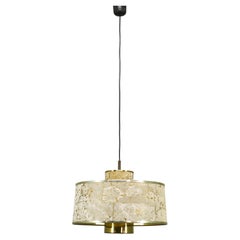 Sven Aage Holm Sørensen Cork and Brass Pendant, Denmark 1960s