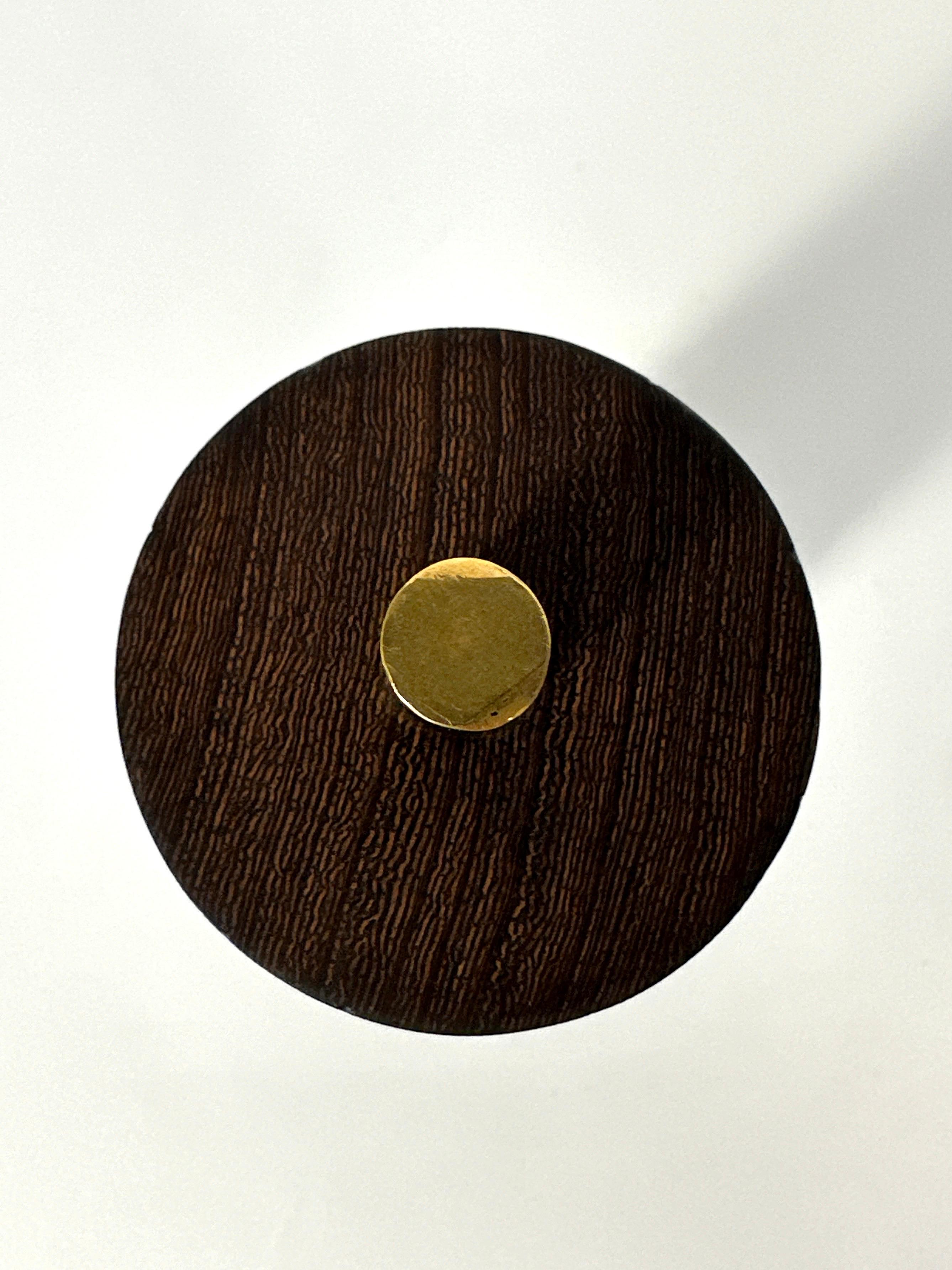 Sven Aage Petersen Pepper Mill SAAP Wenge Brass Danish Modern Denmark 1960s For Sale 2