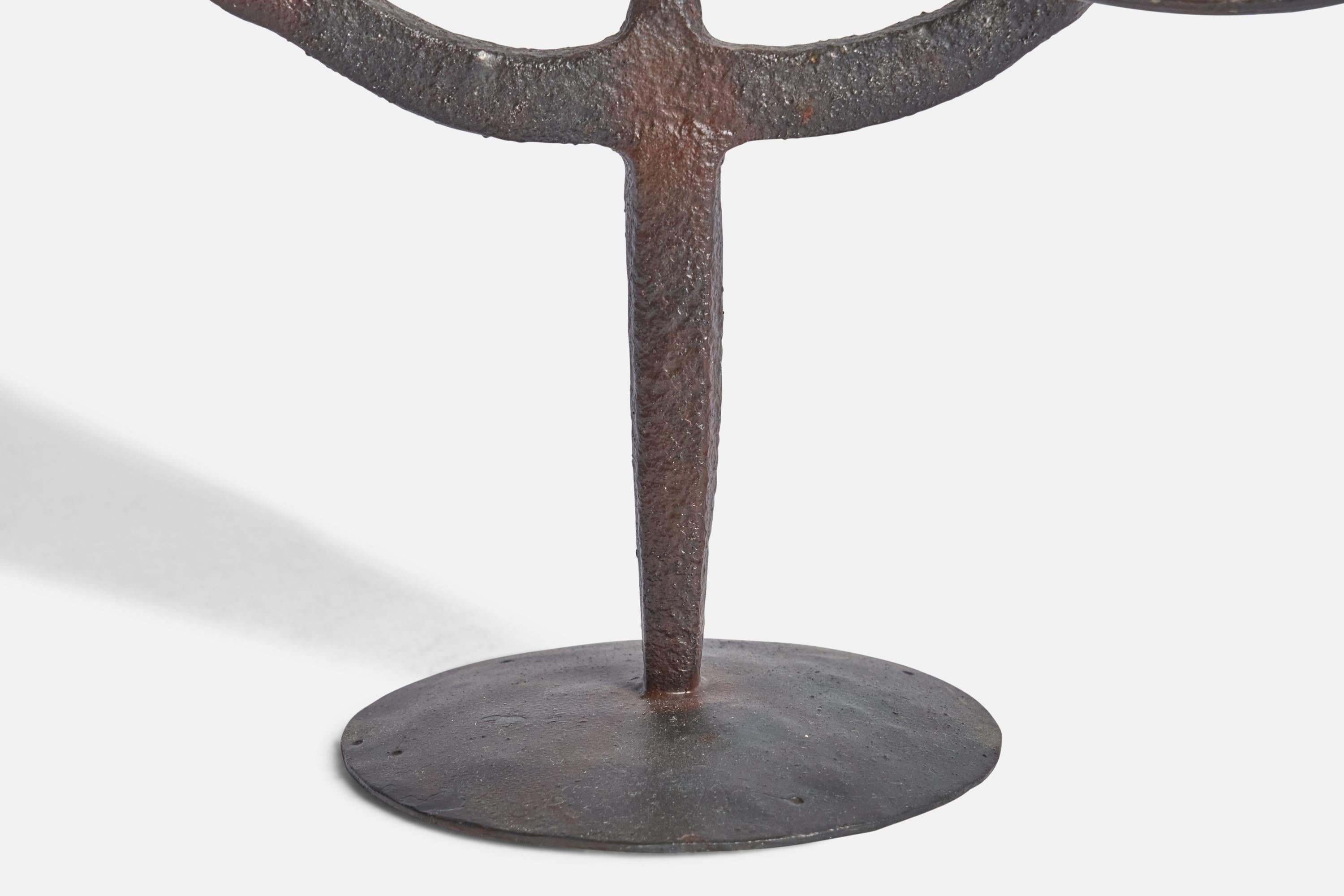 Swedish Sven Åke Ekberg, Organic Candelabra, Iron, Sweden, 1987 For Sale