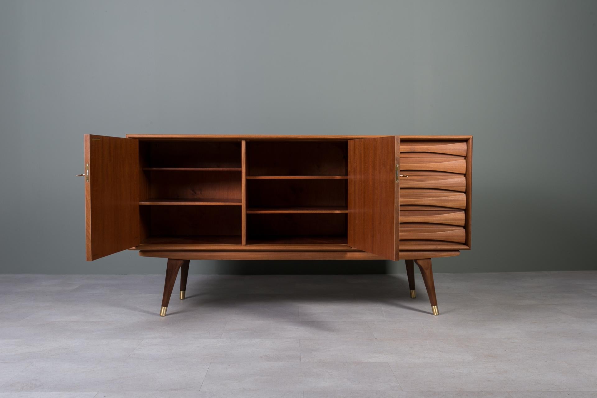 Norwegian Sven Andersen Sideboard in Teak, Scandinavian Design, Mid Century Modern, 1950s For Sale