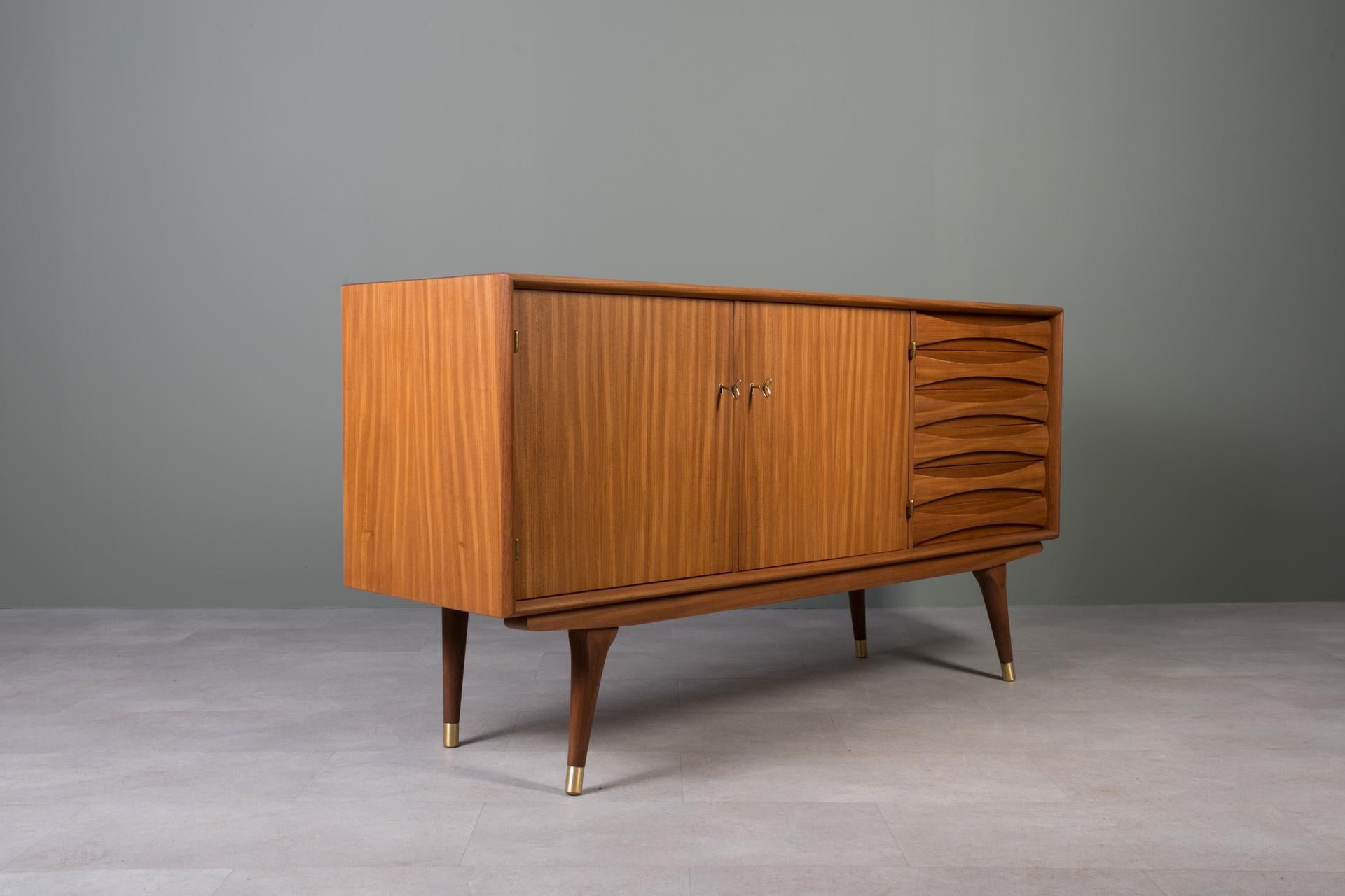 Sven Andersen Sideboard in Teak, Scandinavian Design, Mid Century Modern, 1950s In Good Condition For Sale In Wrocław, Poland