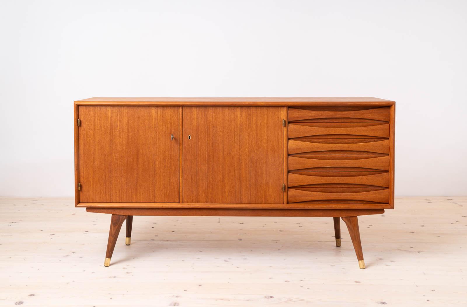 Mid-Century Modern Sven Andersen Sideboard in Teak, Scandinavian Modern, Mid Century Modern, 1950s