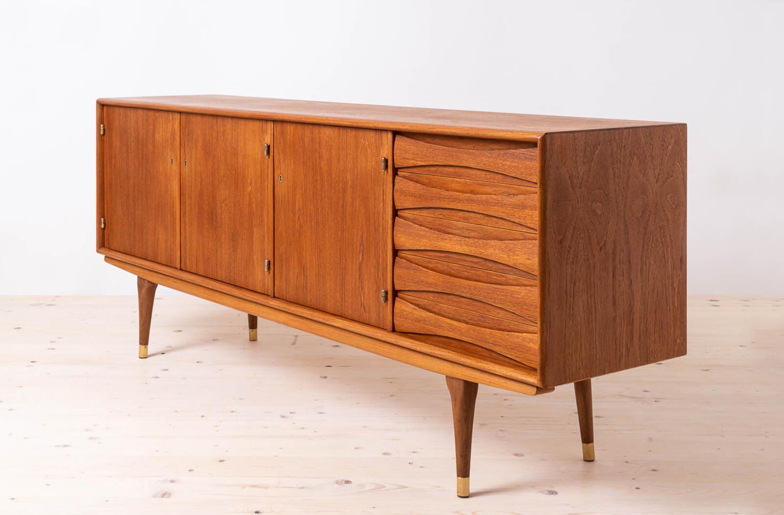 Sven Andersen Sideboard in Teak, Scandinavian Modern, Mid Century Modern, 1950s In Good Condition For Sale In Wrocław, Poland