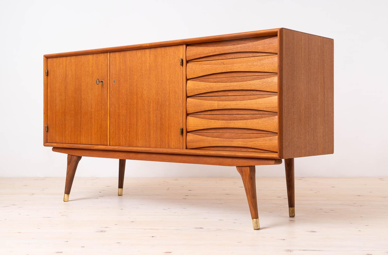 Oiled Sven Andersen Sideboard in Teak, Scandinavian Modern, Mid Century Modern, 1950s