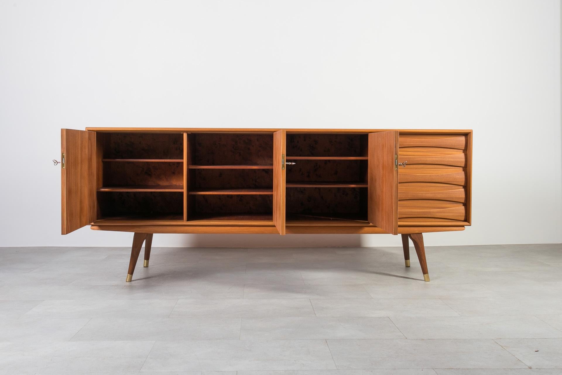 Sven Andersen Sideboard in Teak, Scandinavian Modern, Mid Century Modern, 1950s In Good Condition For Sale In Wrocław, Poland