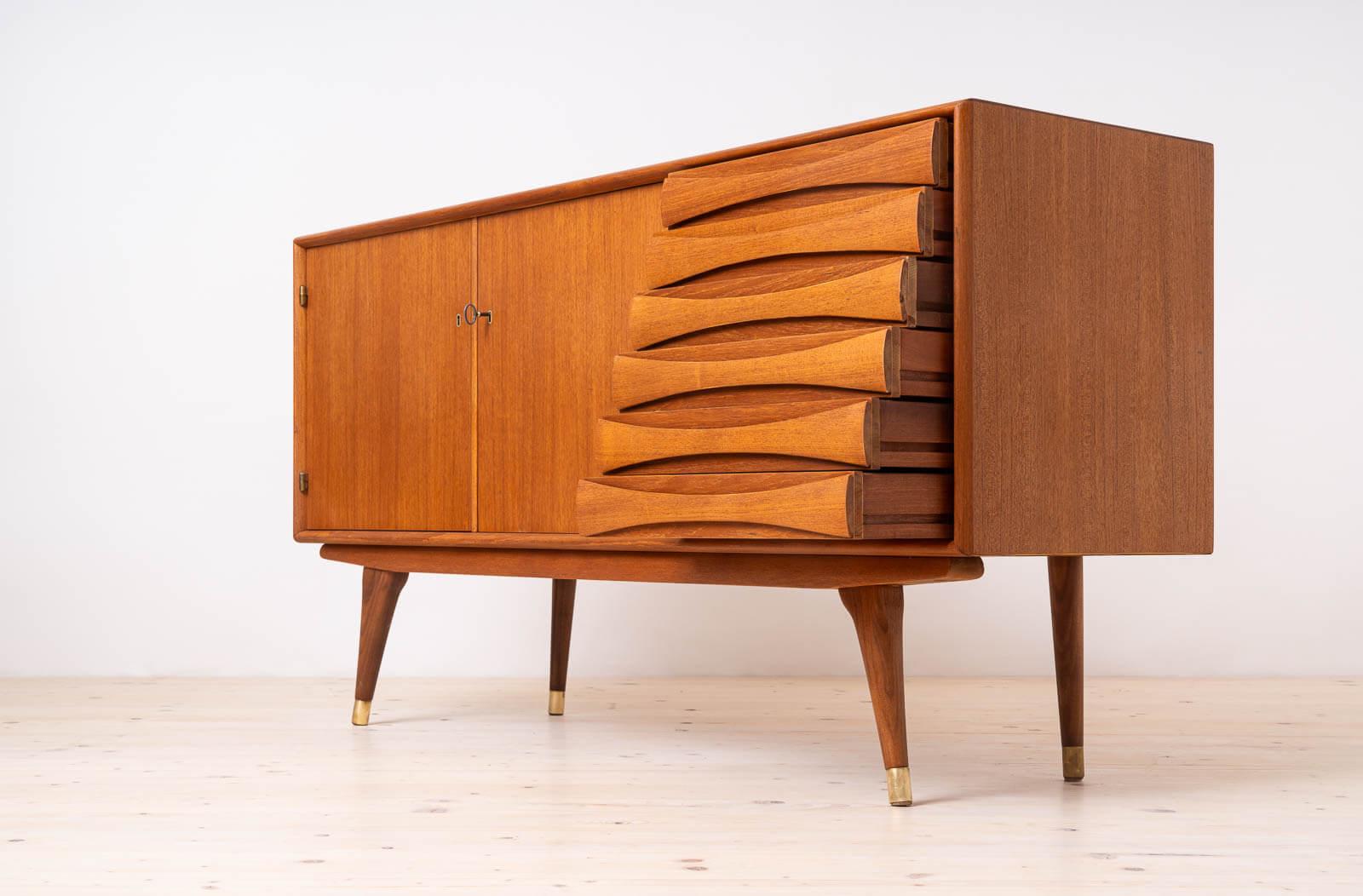 Sven Andersen Sideboard in Teak, Scandinavian Modern, Mid Century Modern, 1950s In Good Condition In Wrocław, Poland