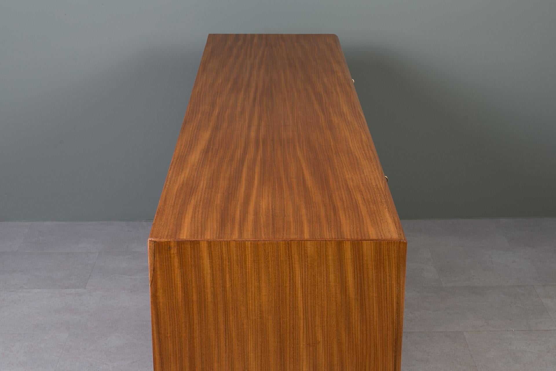Brass Sven Andersen Teak Sideboard, Timeless Scandinavian & MidCentury Modern Design For Sale