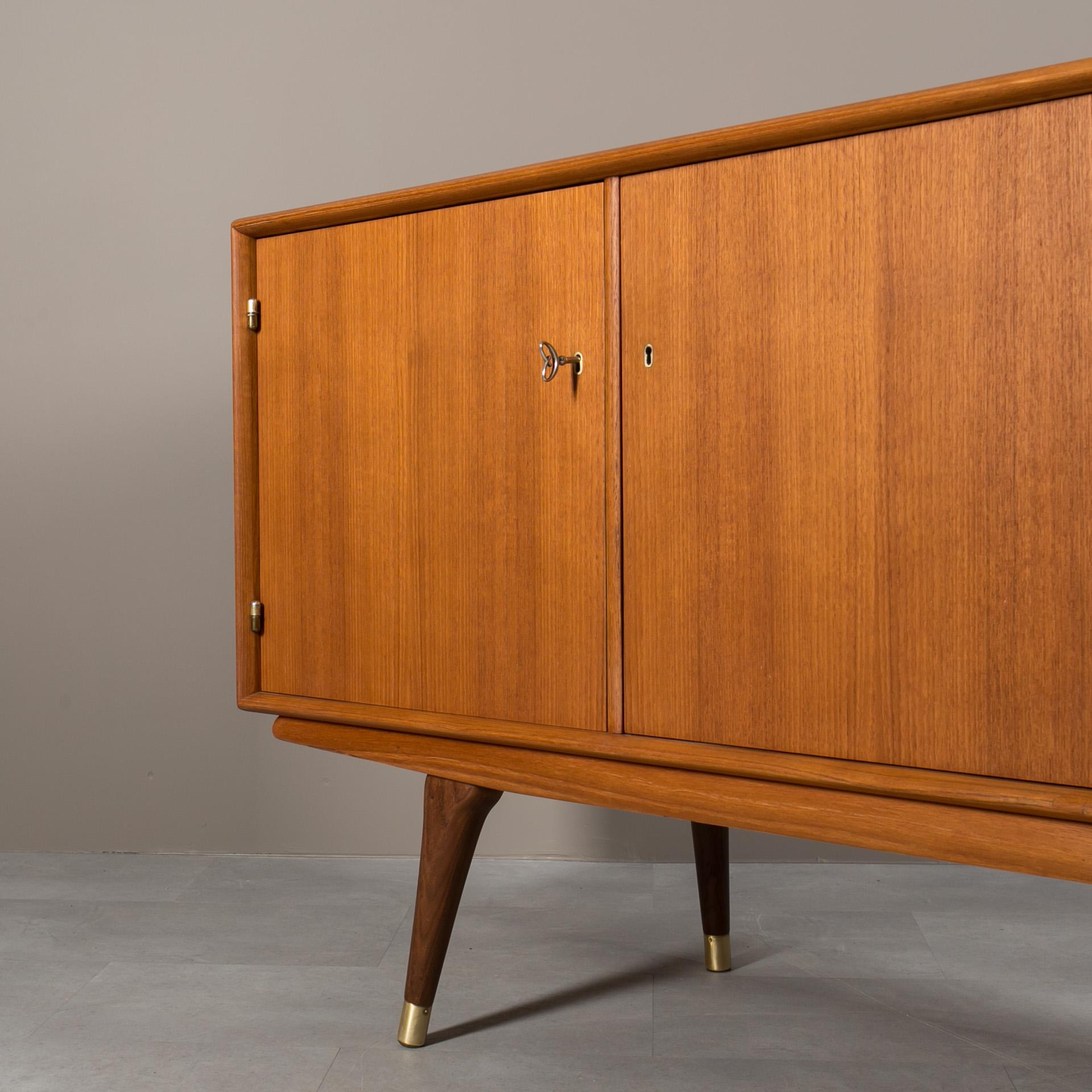 Brass Sven Andersen Teak Sideboard, Timeless Scandinavian & MidCentury Modern Elegance