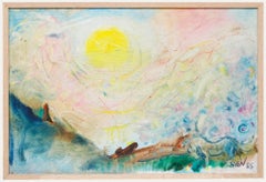 Sven Berlin (1911-1999) - Framed 20th Century Oil, Yellow Sun