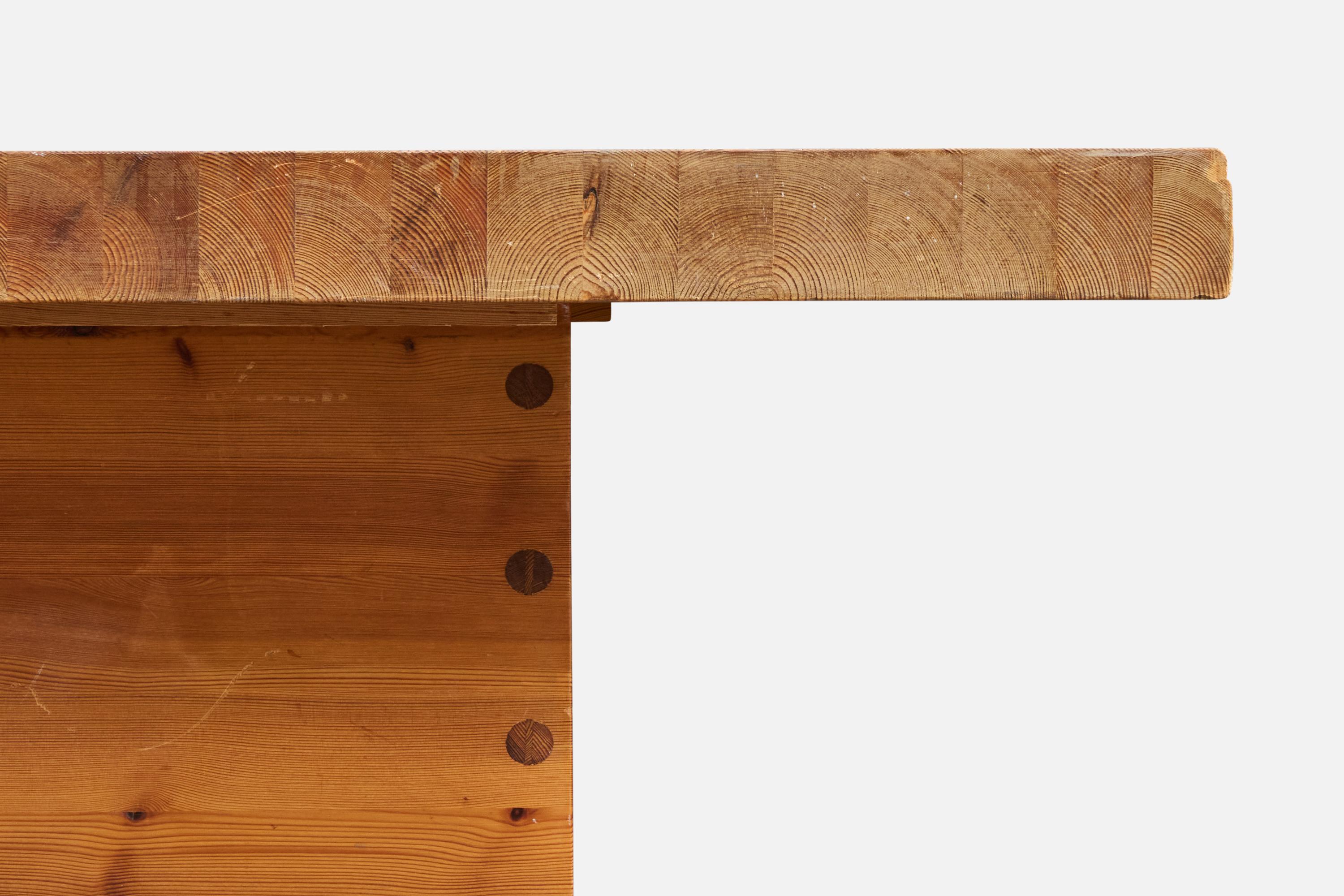 Fin du 20e siècle Sven & Christer Larsson Attribution, table basse, pin, Suède, années 1970 en vente