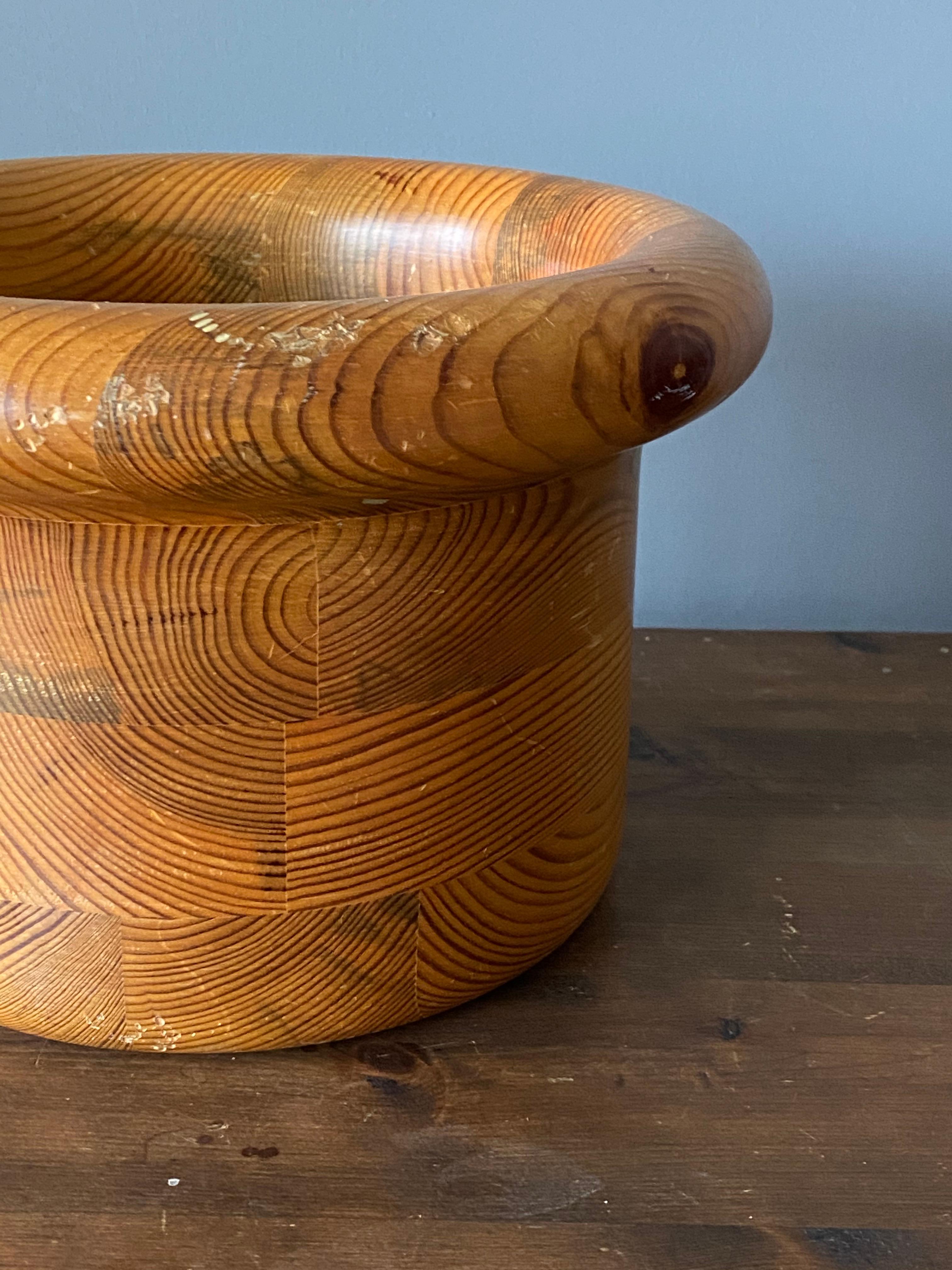 Modern Sven & Christer Larsson, Large Bowl, Laminated Pine, Sweden, 1970s