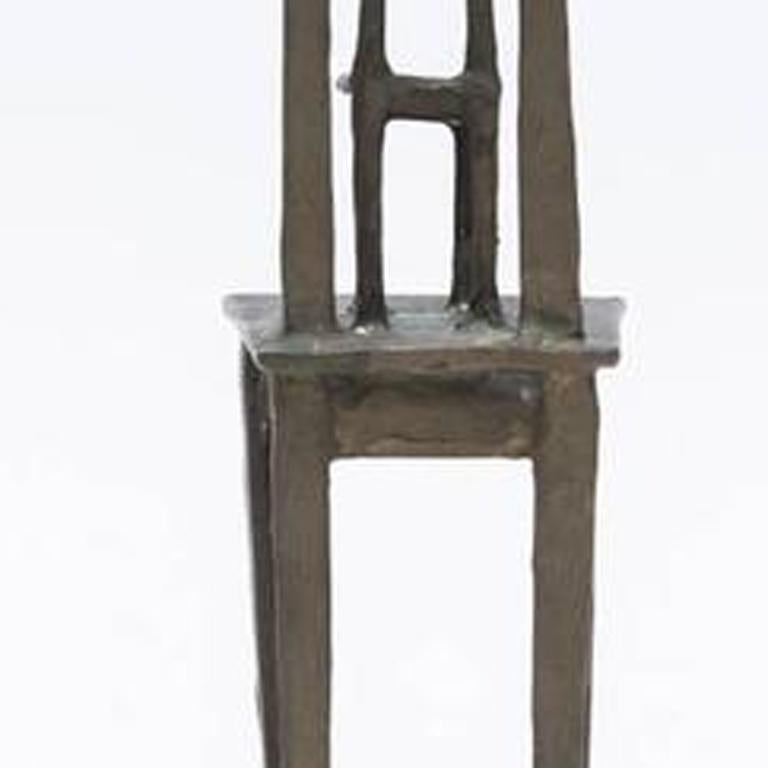 Two Chairs - Unique Surrealist Bronze Sculpture DANISH ARTIST - Gold Still-Life Sculpture by Sven Dalsgaard