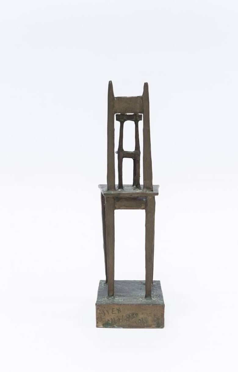 Sven Dalsgaard Still-Life Sculpture - Two Chairs - Unique Surrealist Bronze Sculpture DANISH ARTIST