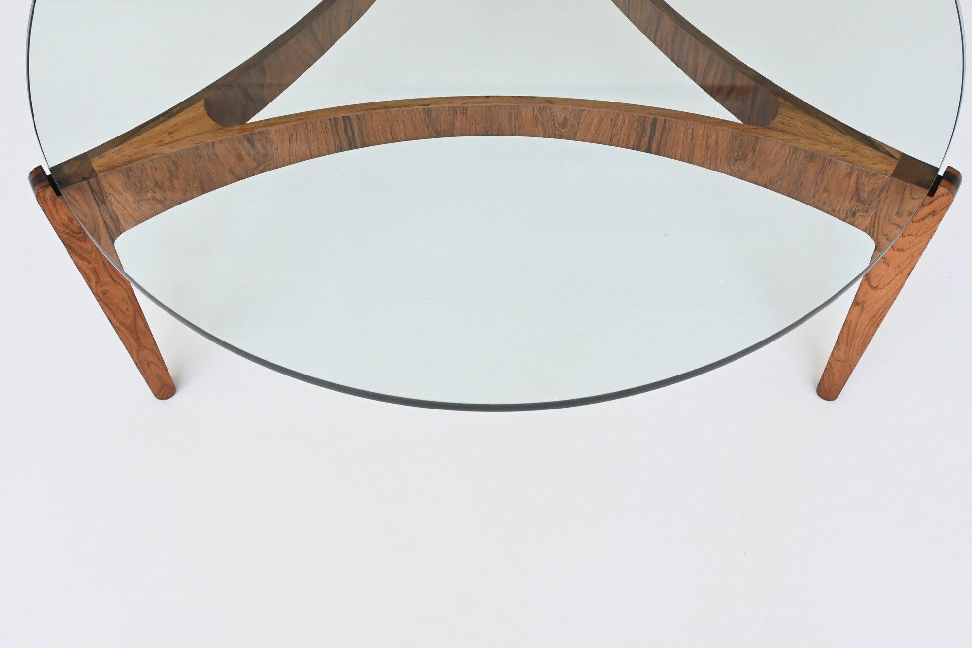Sven Ellekaer coffee table #104 in rosewood Chirstian Linneberg Denmark 1962 3