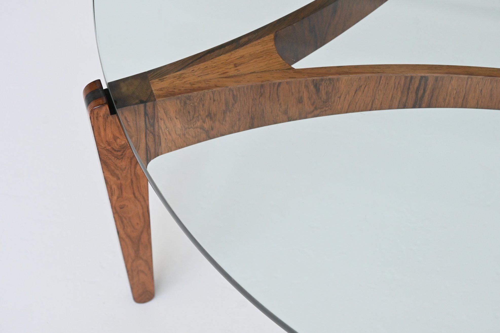 Sven Ellekaer coffee table #104 in rosewood Chirstian Linneberg Denmark 1962 5