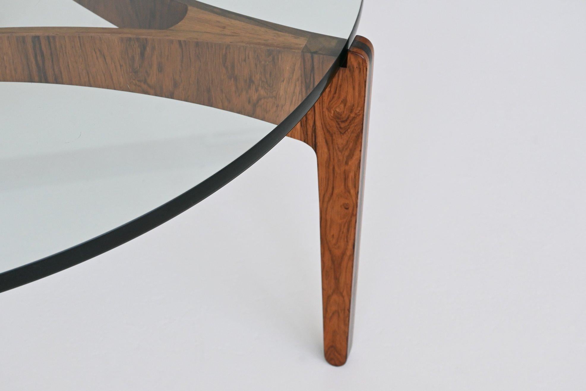 Sven Ellekaer coffee table #104 in rosewood Chirstian Linneberg Denmark 1962 6