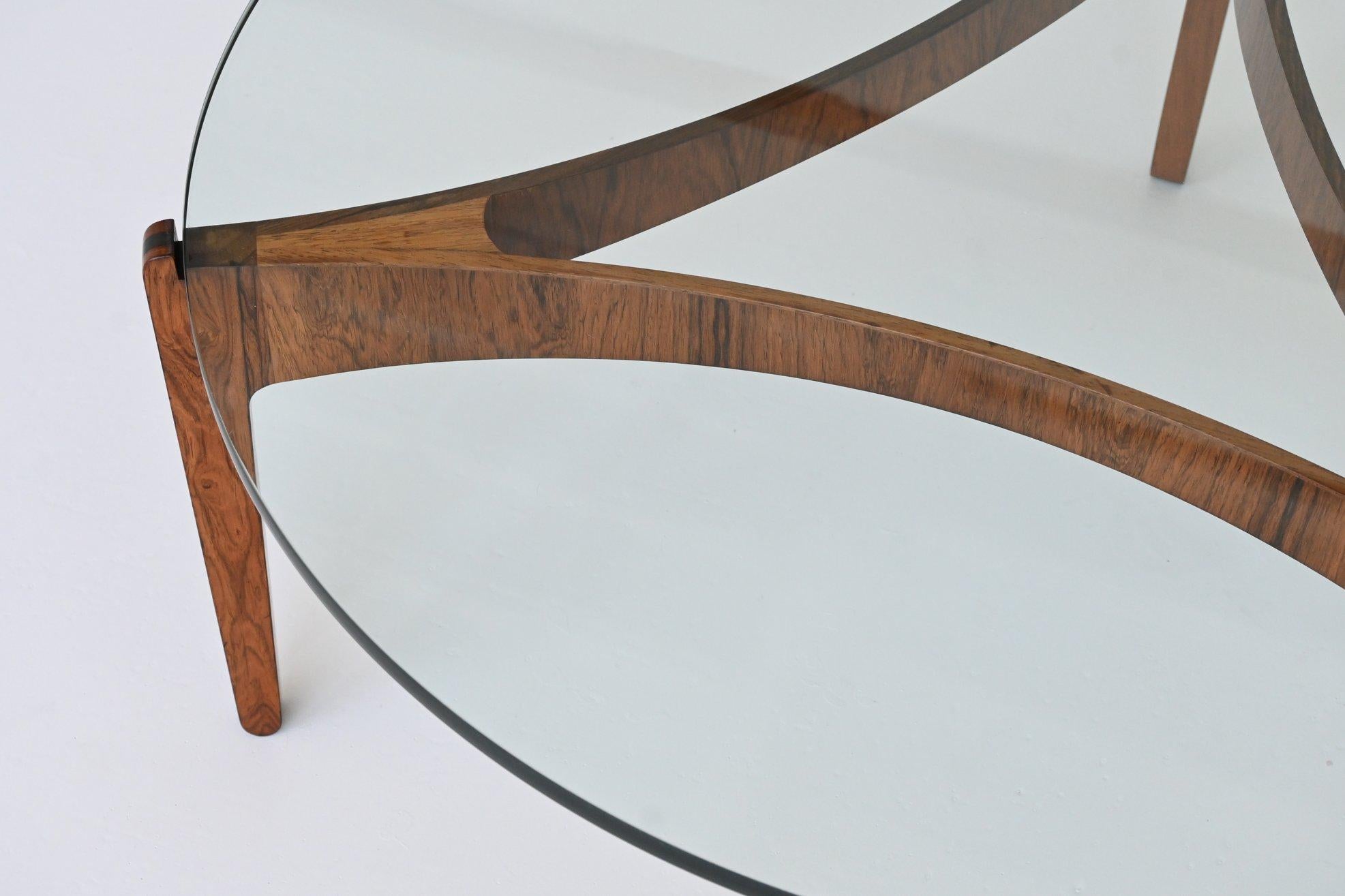 Danish Sven Ellekaer coffee table #104 in rosewood Chirstian Linneberg Denmark 1962