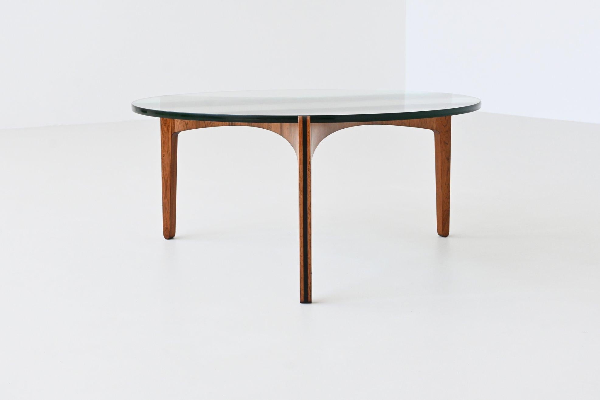 Sven Ellekaer coffee table #104 in rosewood Chirstian Linneberg Denmark 1962 1
