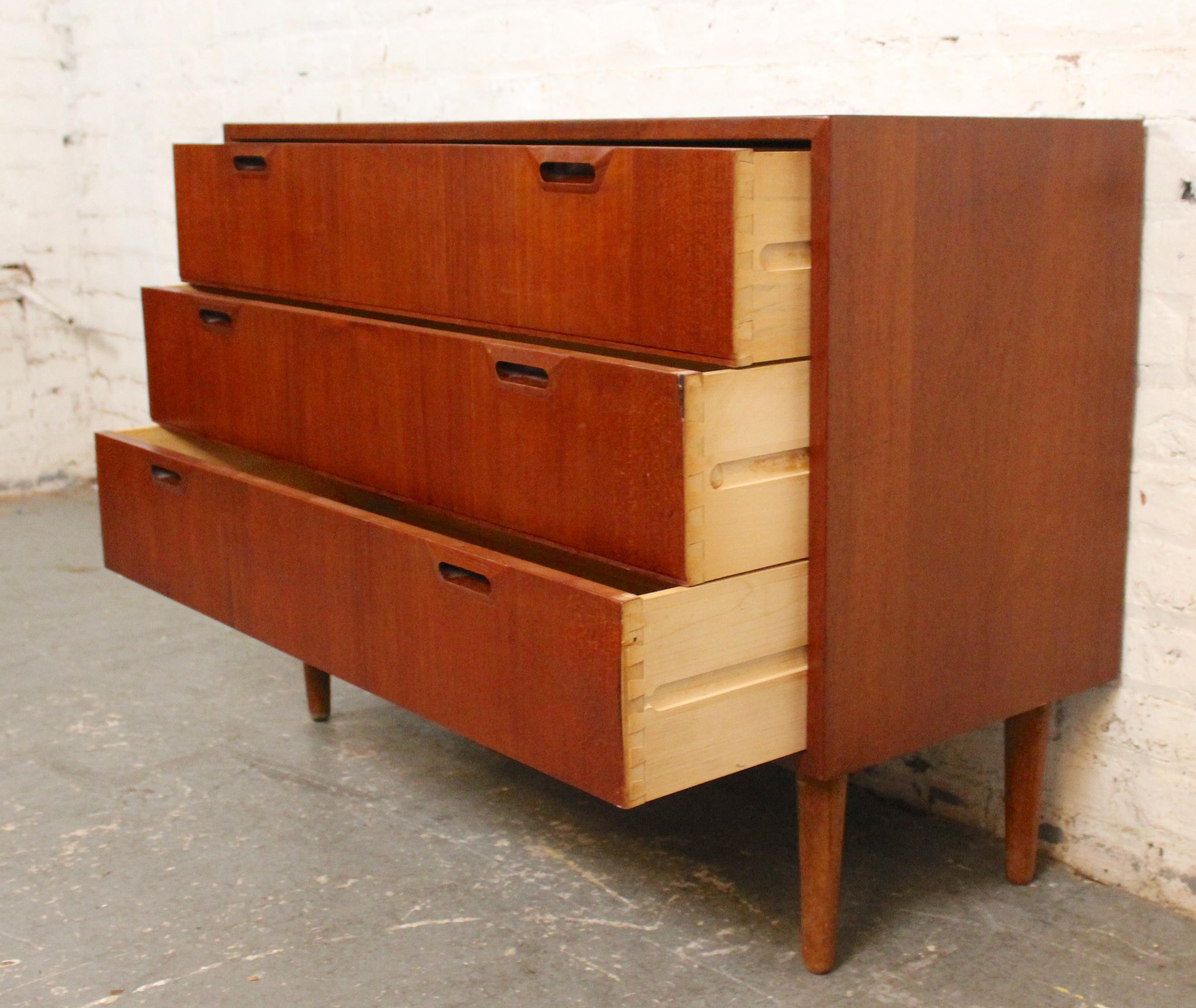 Veneer Vintage Danish Teak Mountable Dresser by Sven Ellekaer