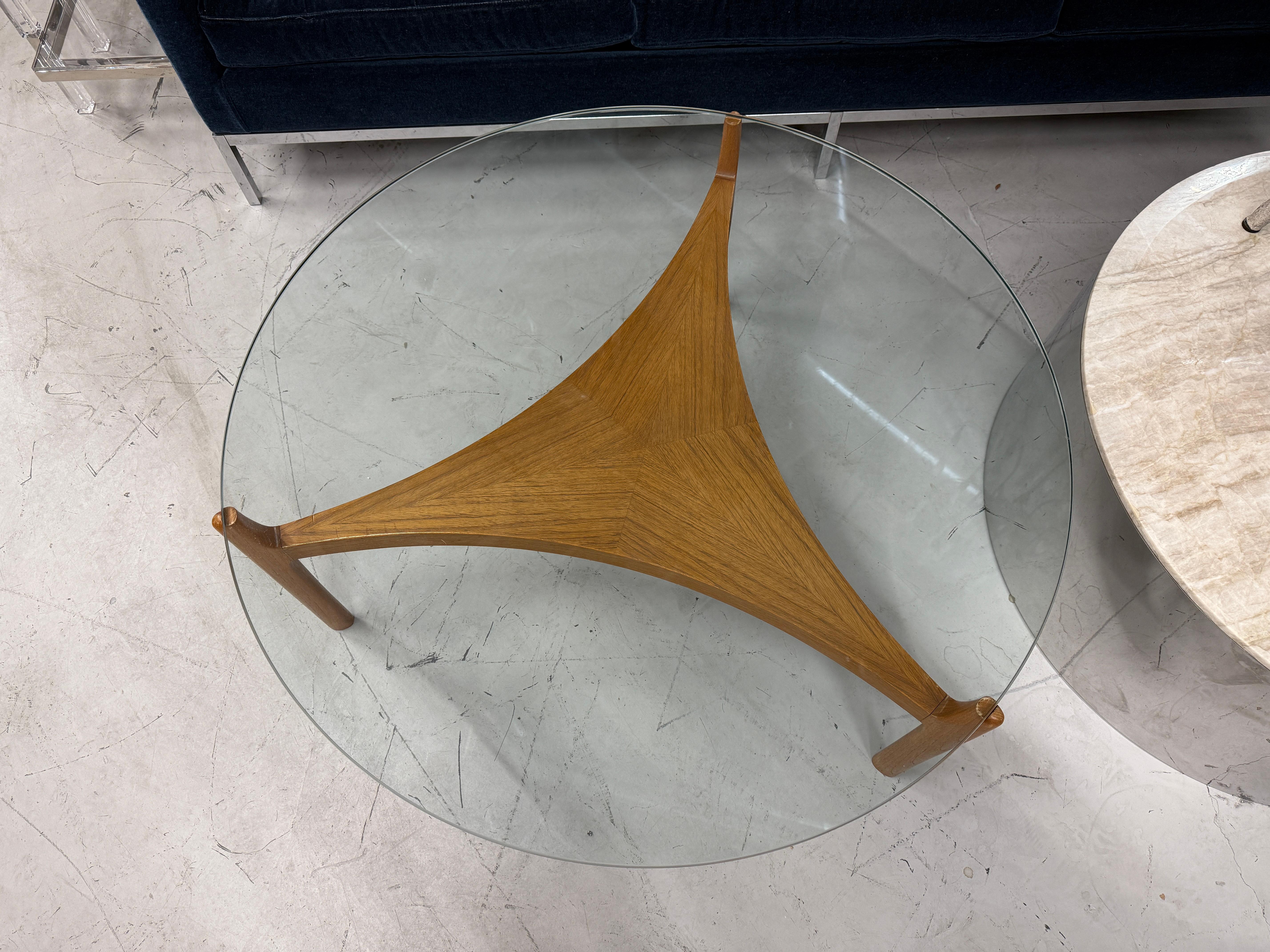 Sven Ellekaer for Christian Linneberg coffee table in Teak and Glass For Sale 4