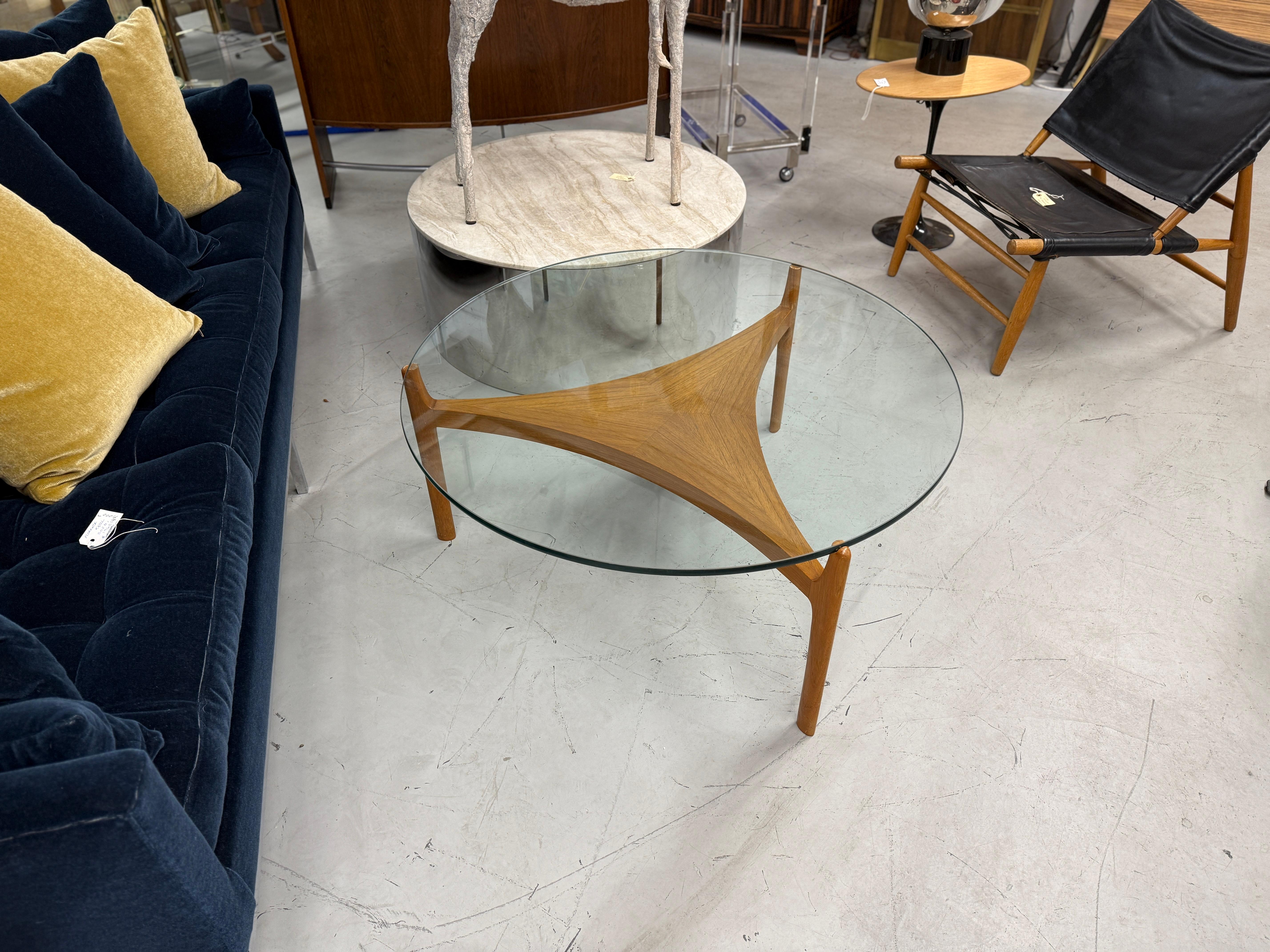 Sven Ellekaer for Christian Linneberg coffee table in Teak and Glass For Sale 6