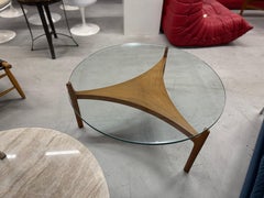 Sven Ellekaer for Christian Linneberg coffee table in Teak and Glass