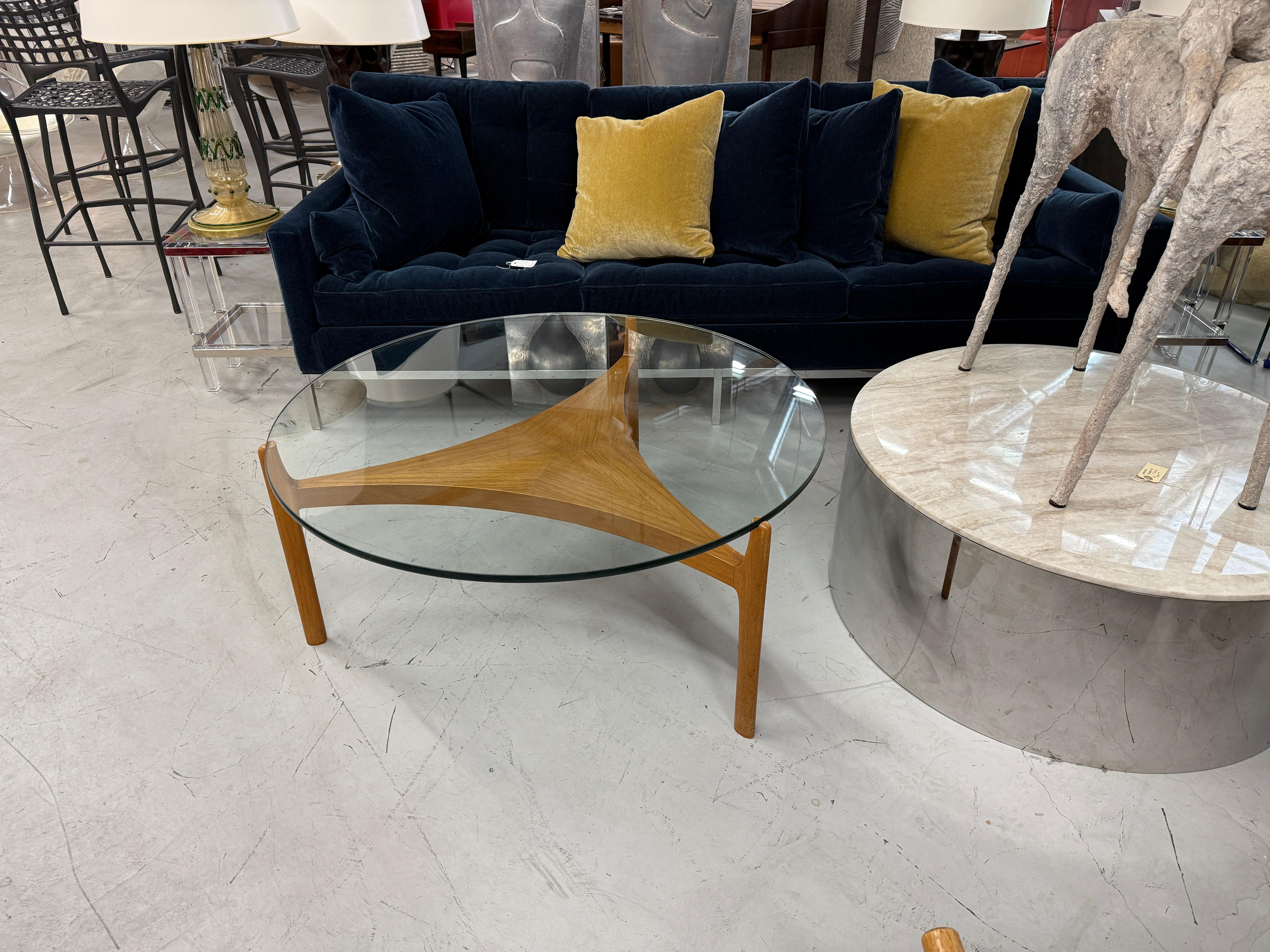 Sven Ellekaer for Christian Linneberg coffee table in Teak and Glass For Sale 3