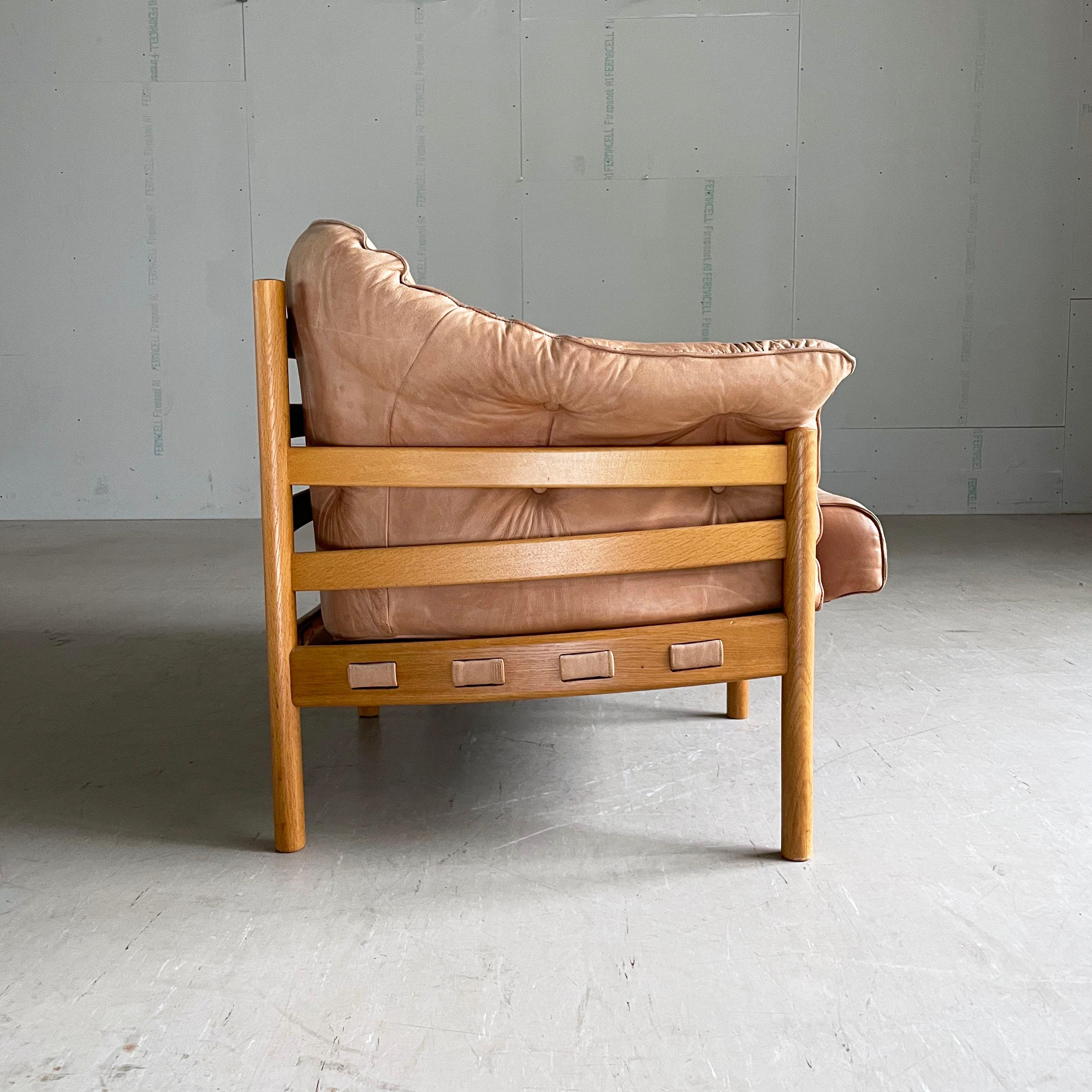 Sven Ellekaer leather sofa produced by Coja For Sale 1