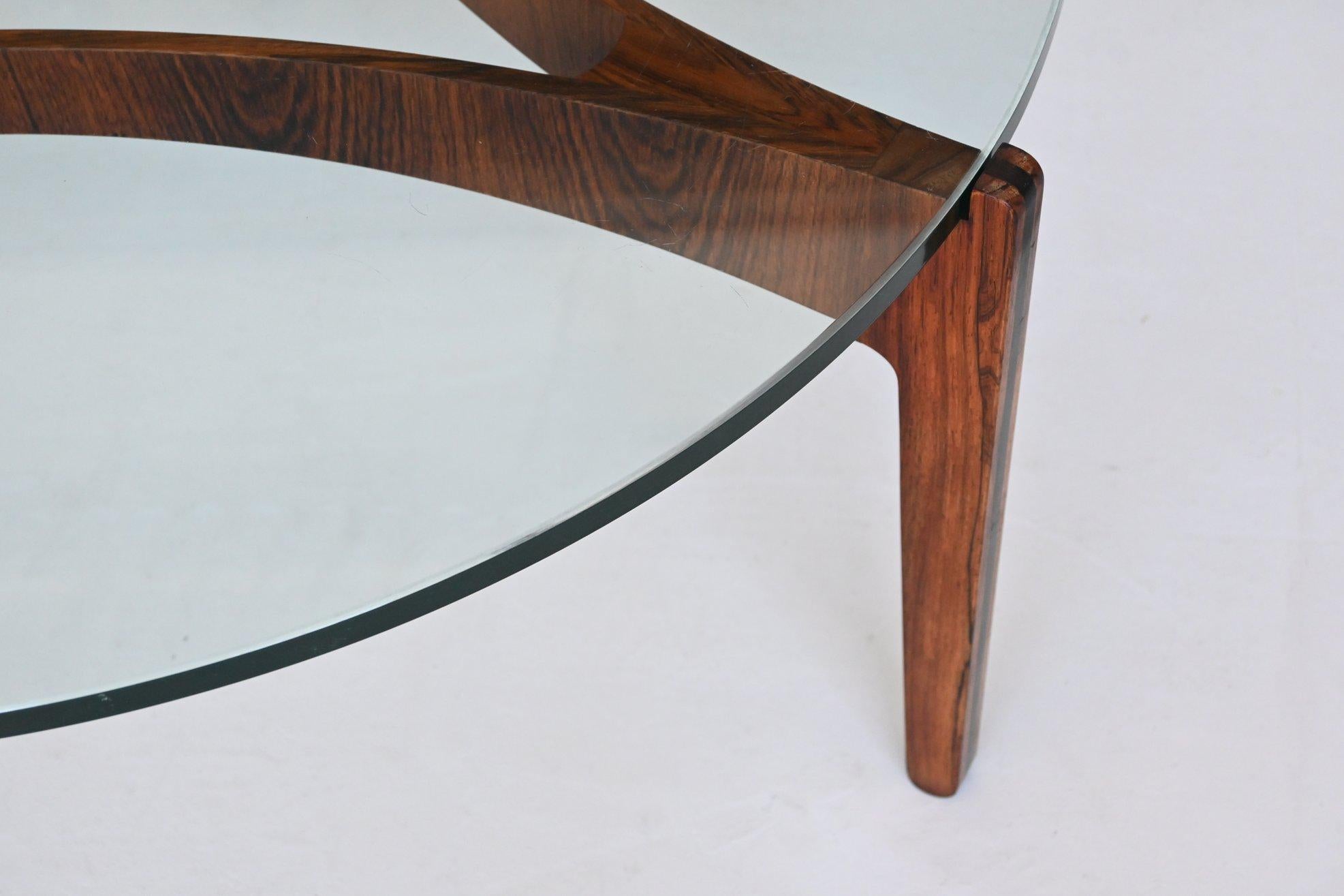 Sven Ellekaer rosewood coffee table “104” Chirstian Linneberg Denmark 1962 5