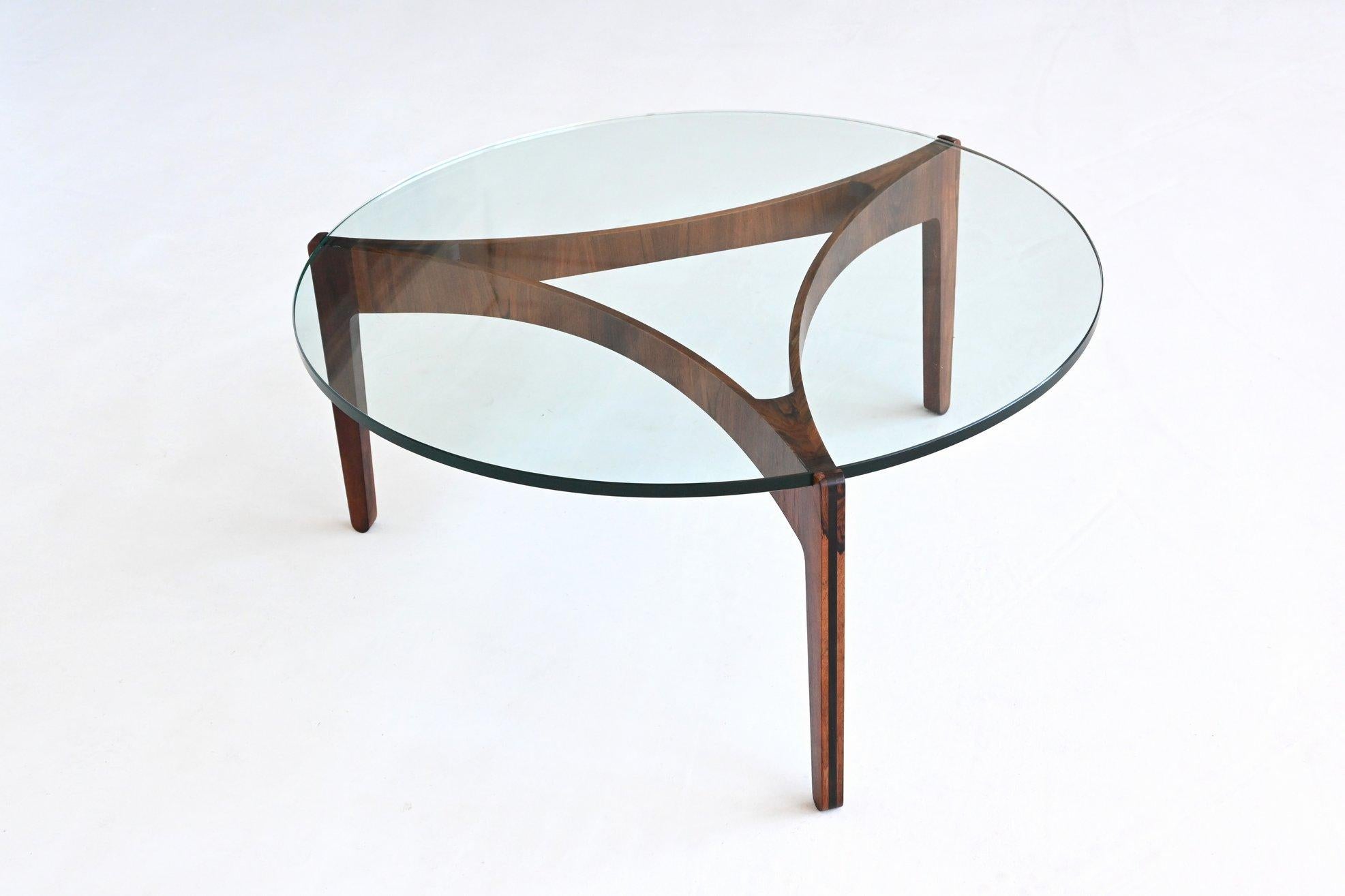 Mid-Century Modern Sven Ellekaer rosewood coffee table “104” Chirstian Linneberg Denmark 1962