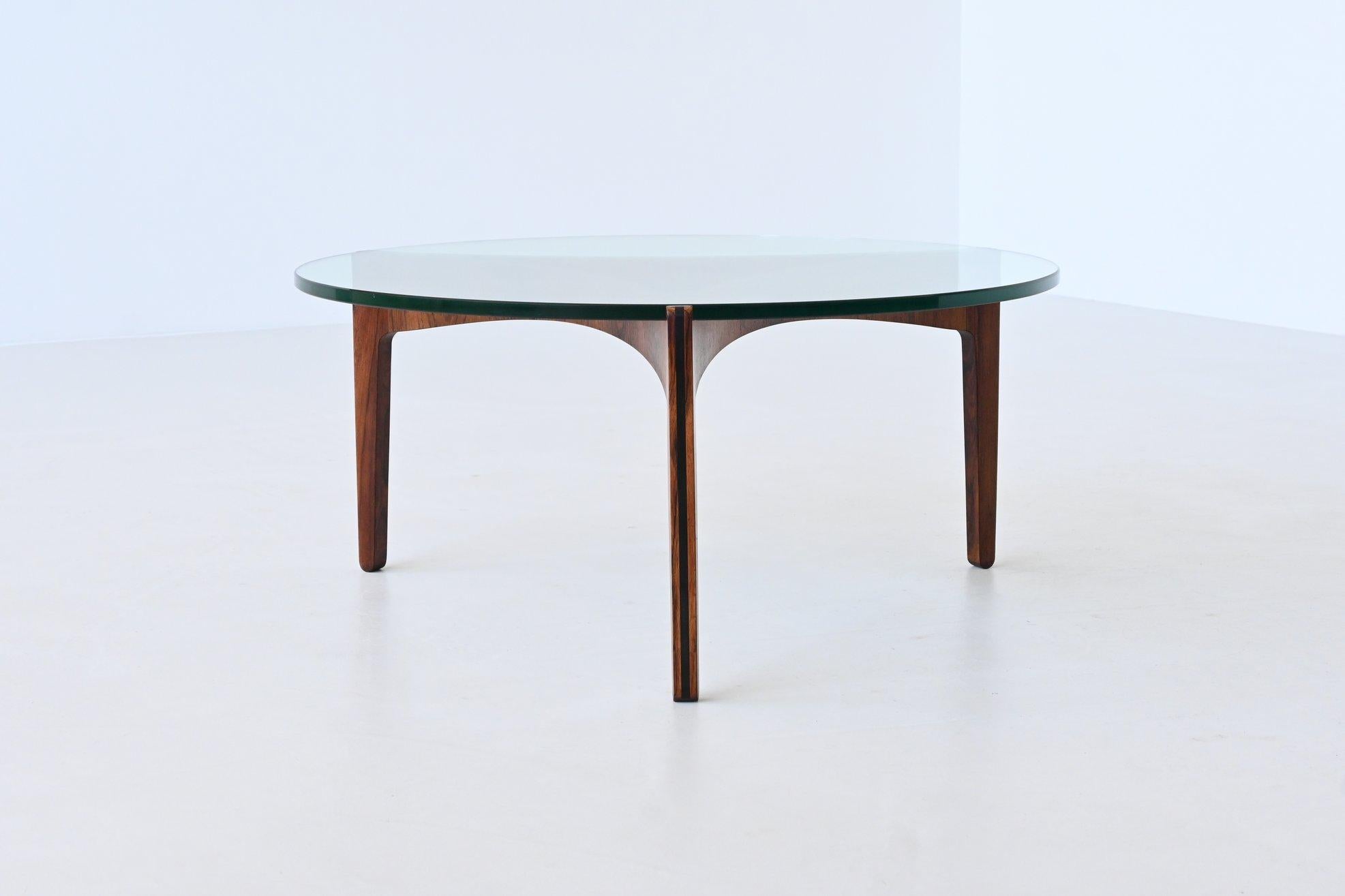 Sven Ellekaer rosewood coffee table “104” Chirstian Linneberg Denmark 1962 1