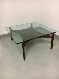 Sven Ellekaer Teak and Glass Coffee Table for Christian Linneberg, Denmark