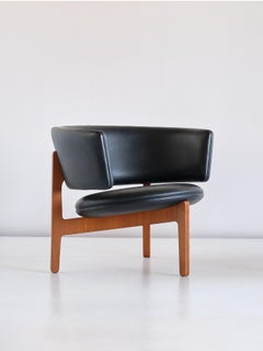 Sven Ellekaer Three Legged Lounge Chair, Christian Linneberg, Denmark, 1962