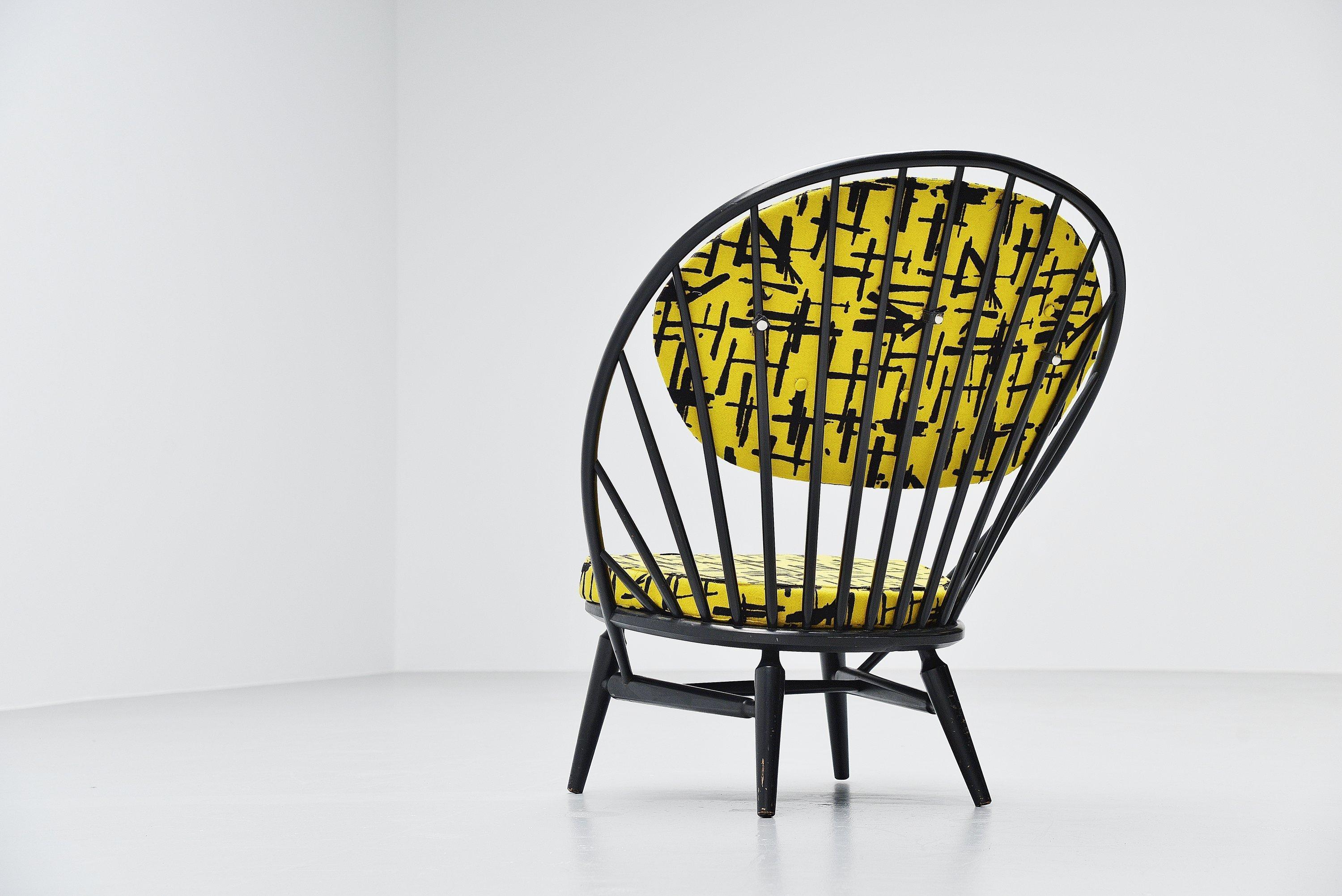 Fabric Sven Engstrom Gunnar Myrstrand Arch Chair, Sweden, 1950