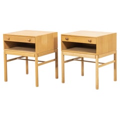 Sven Engström Gunnar Myrstrand bedside tables, "Casino", a pair Oak Sweden 1960