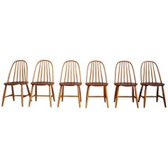 Sven Erik Fryklund for Hagafors, Series of Six Chairs Model 16, Sweden, 1950