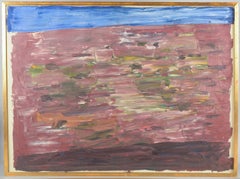 Sven Erik Markhed. Abstract landscape. “Rött landskap”. Oil on canvas. 1970/80s