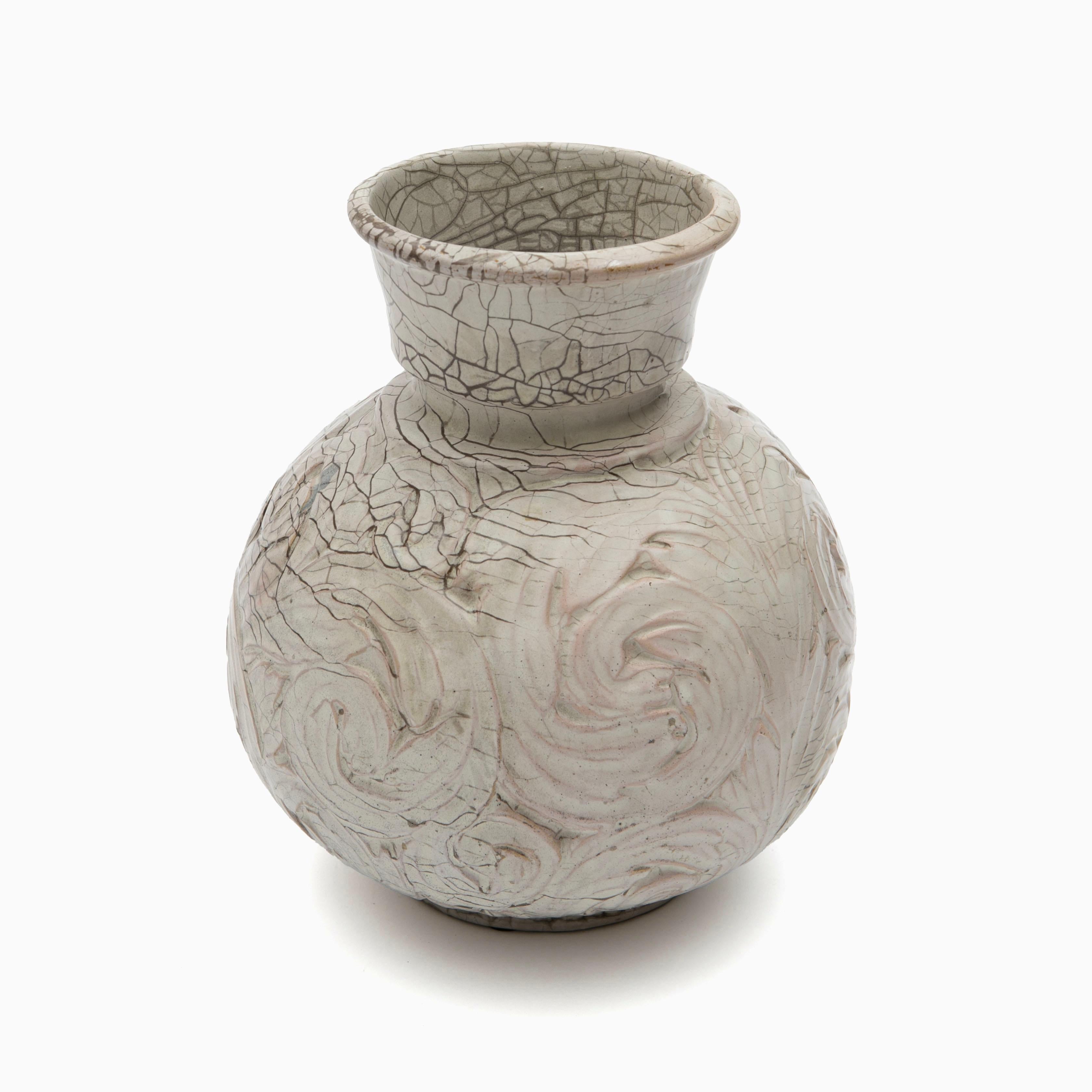 Modern Sven Hammershøi Ceramic Vase for Kähler with Organic Pattern For Sale